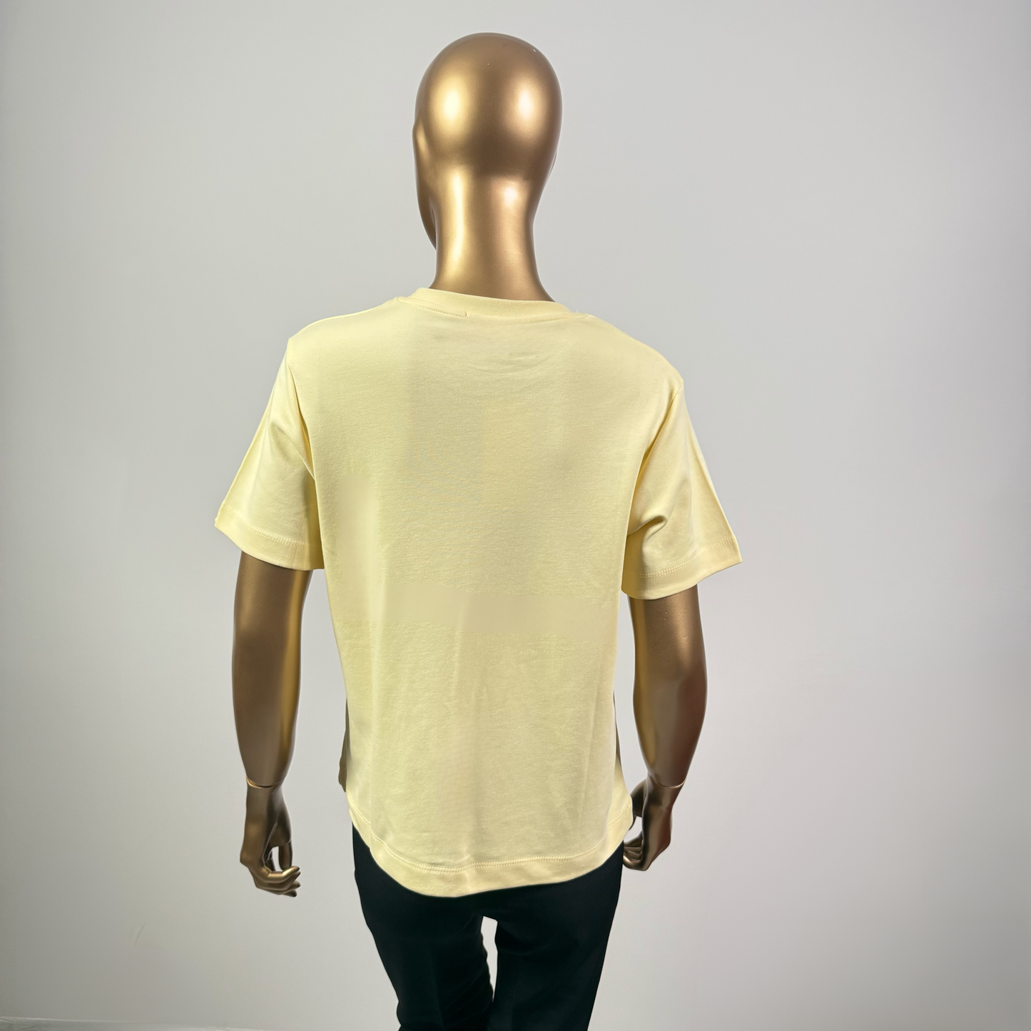 Limon Sarısı Kısa Kol Düz T-Shirt