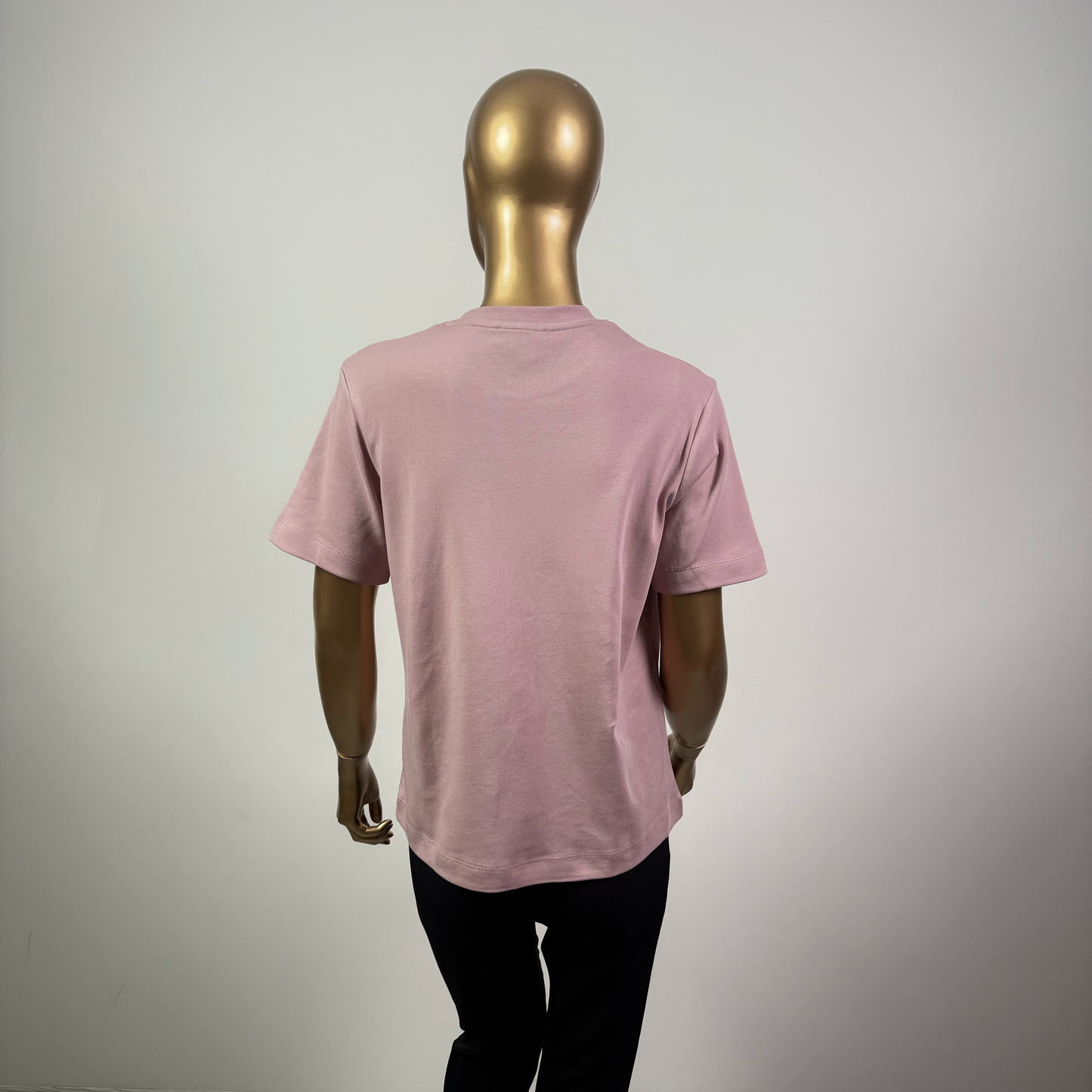 Koyu Pudra Kısa Kol Düz T-Shirt