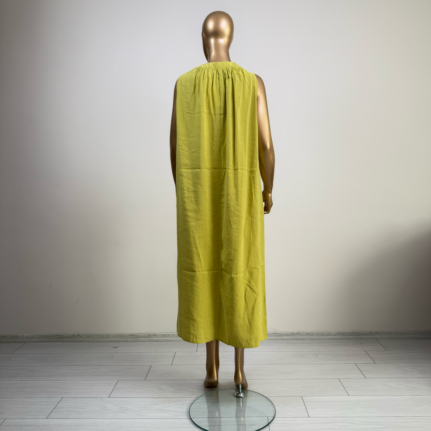 Hardal Omuzdan Bağlamalı Elbise