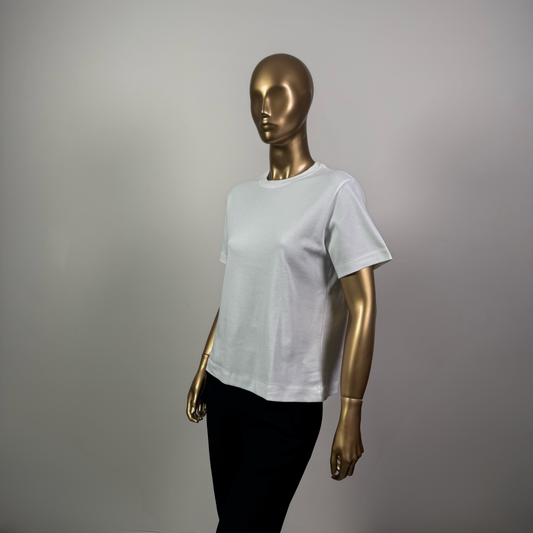 Açık Ekru Kısa Kol Düz T-Shirt