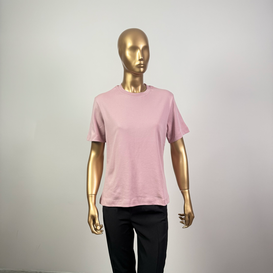 Koyu Pudra Kısa Kol Düz T-Shirt