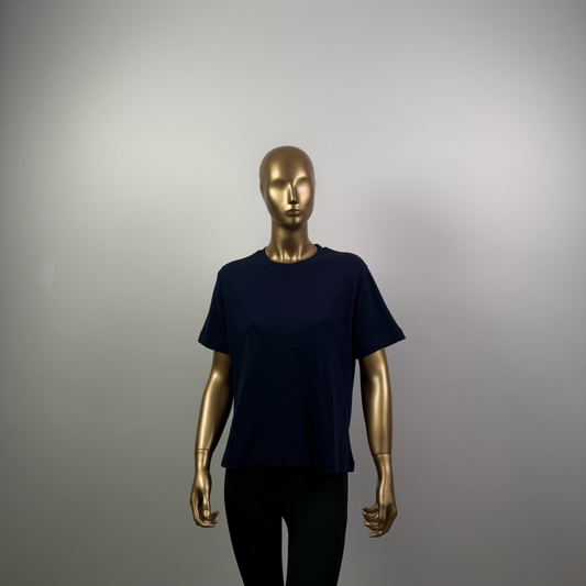 Lacivert Kısa Kol Düz T-Shirt