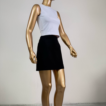 Siyah Klasik Düz Etek