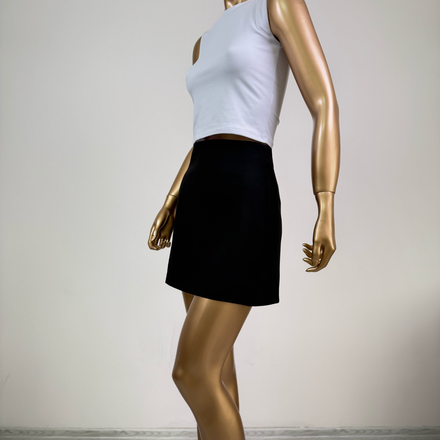 Siyah Klasik Düz Etek