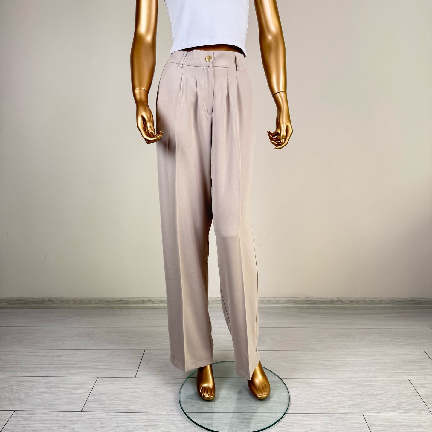 Taş Pileli Palazzo Pantolon