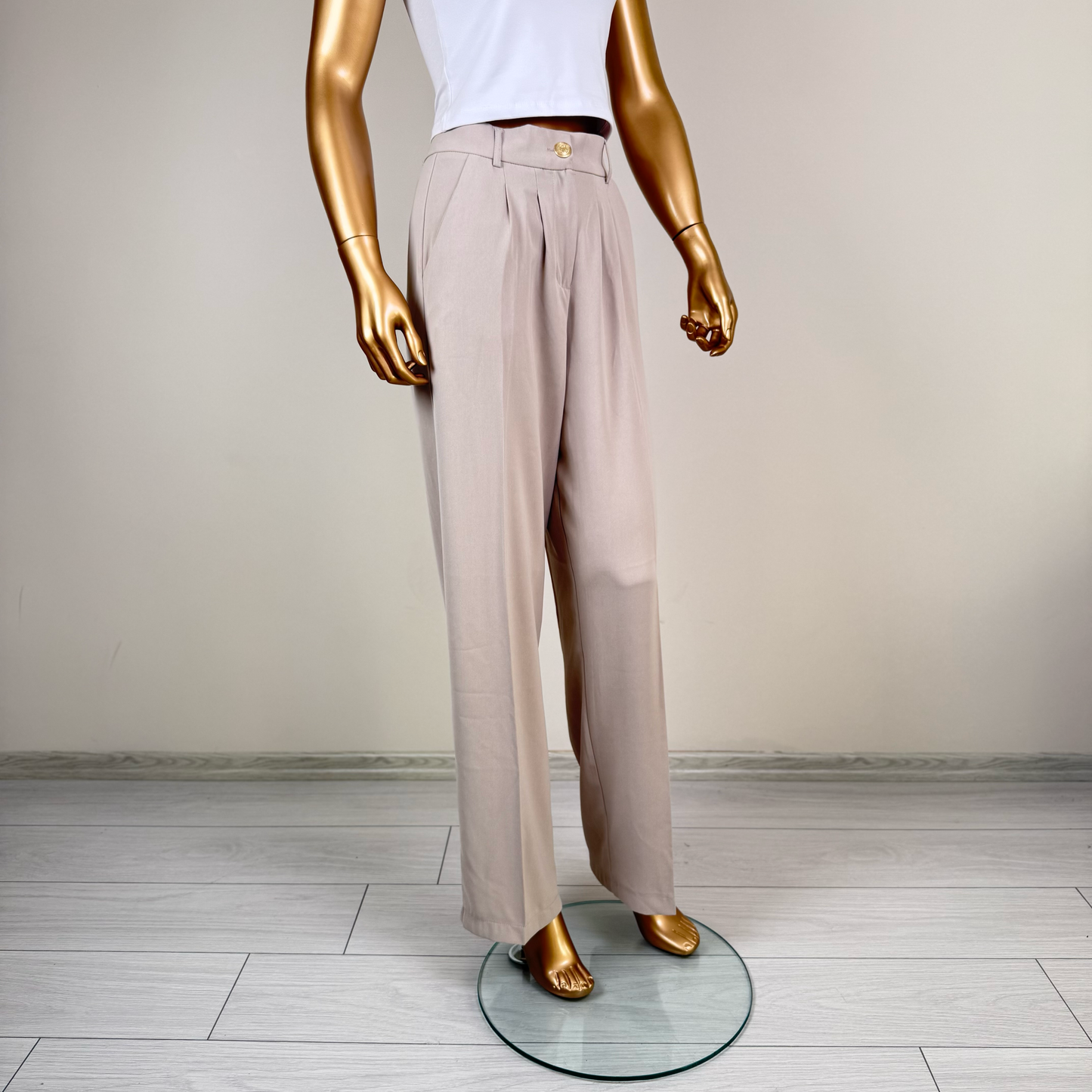 Taş Pileli Palazzo Pantolon